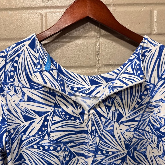 J McLaughlin Brenda Shift Dress Catalina Blue White Willow Bluff Tassel Small - Picture 8 of 15